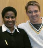 John Smit and Deputy President Phumzile Mlambo-Ngcuka. Photo: Francois Mori, AP John Smit and Deputy President Phumzile Mlambo-Ngcuka. Photo: Francois Mori, AP