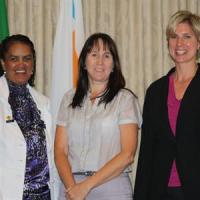 Knysna’s three leading ladies, Georlene Wolmarans (executive mayor), Lauren Waring (newly appointed municipal manager), and Michelle Wasserman (deputy mayor). (Photo: Knysna-Plett Herald) Knysna’s three leading ladies, Georlene Wolmarans (executive mayor), Lauren Waring (newly appointed municipal manager), and Michelle Wasserman (deputy mayor). (Photo: Knysna-Plett Herald)
