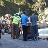 A drunk man was taken to a waiting police van on Sunday by George Municipality’s law enforcement officers. (Photo: Pauline Lourens) A drunk man was taken to a waiting police van on Sunday by George Municipality’s law enforcement officers. (Photo: Pauline Lourens)