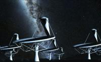 Artist's impression of Square Kilometre Array dishes at night.( Image © Swinburne Astronomy Productions / Square Kilometre Array) Artist's impression of Square Kilometre Array dishes at night.( Image © Swinburne Astronomy Productions / Square Kilometre Array)