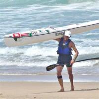 South Cape Surfski Champion, first in the open category, is Stef le Roux. (Photograph: Sylvia Ferguson.) South Cape Surfski Champion, first in the open category, is Stef le Roux. (Photograph: Sylvia Ferguson.)