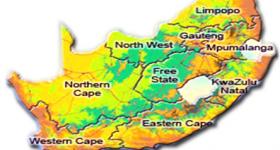 Map of South African Provinces