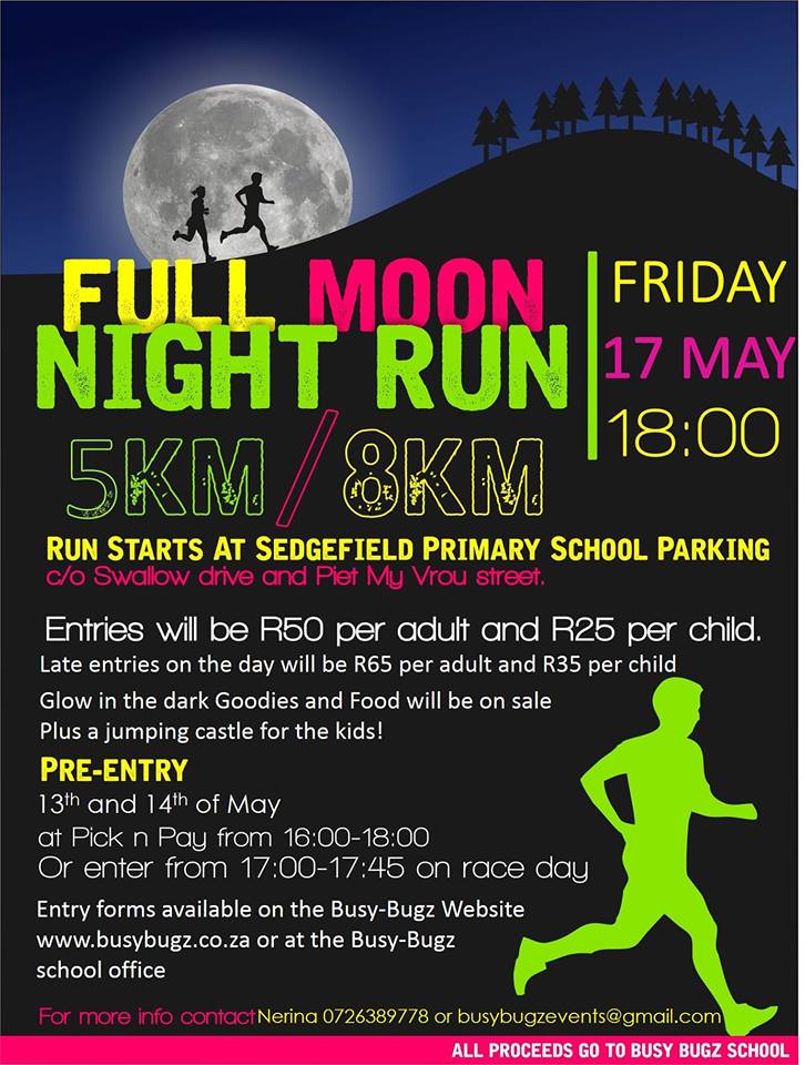 Full Moon Night Run Event Sedgefield Garden Route