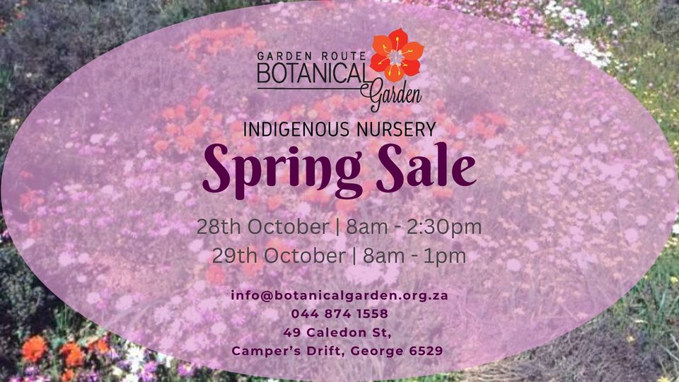 GRBG Indigenous Nursery Spring Sale Event Garden Route