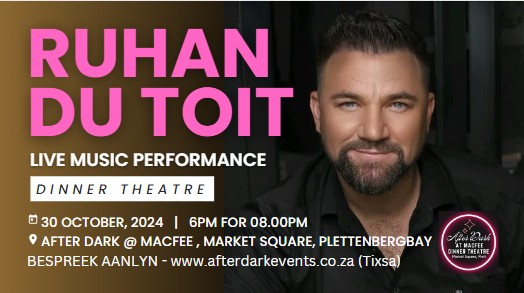 Taj Ruhan After Dark @ MacFee presents Ruhan Du Toit Event Plettenberg Bay Garden ...